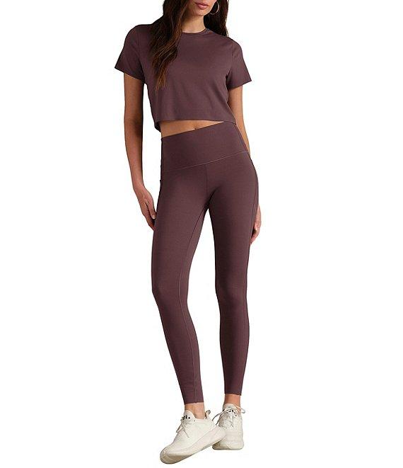 RHONE Serene Crew Neck Short Sleeve Cropped Tee Product Image