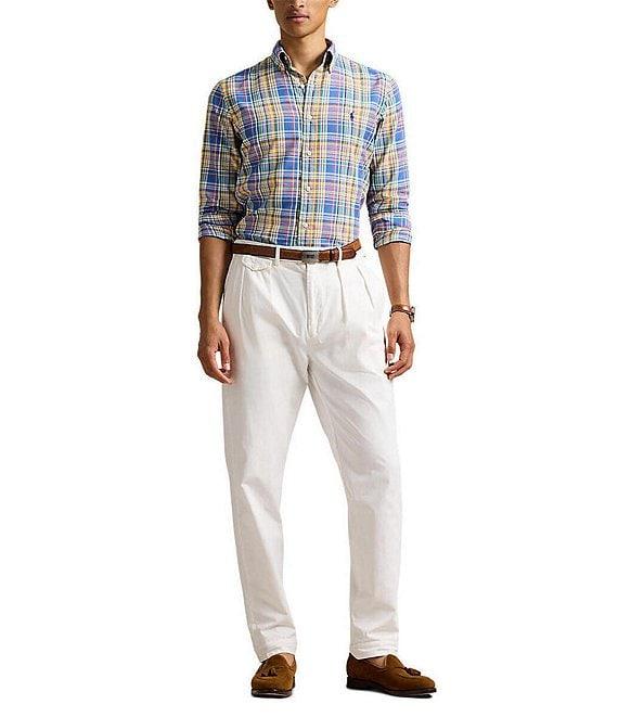 Polo Ralph Lauren Classic Fit Performance Stretch Oxford Plaid Long Sleeve Woven Shirt Product Image