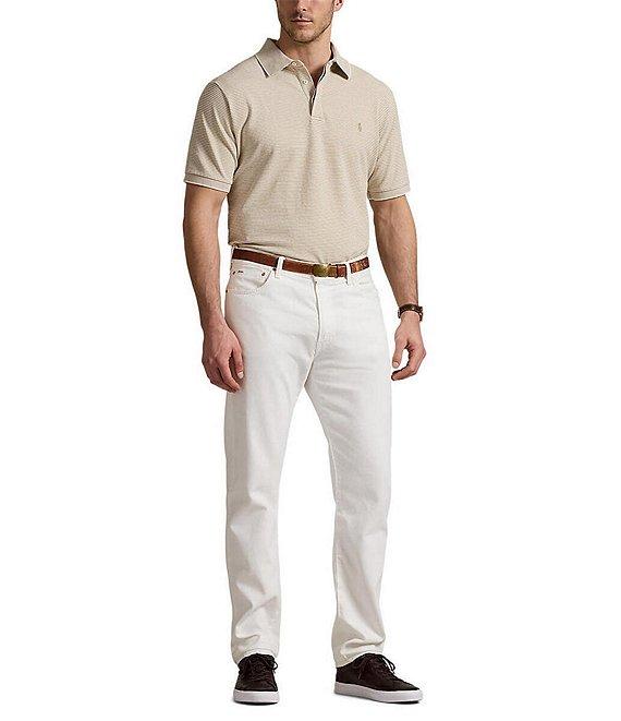 Polo Ralph Lauren Big & Tall Classic Fit Micro Stripe Tipped Stretch Mesh Short Sleeve Polo Shirt Product Image