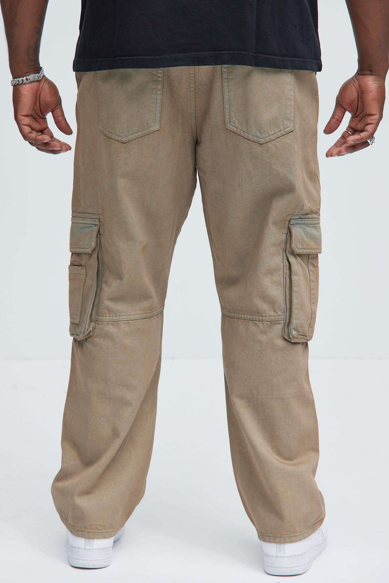 Mark Straight Cargo Jeans - Grey Mineral Wash Product Image