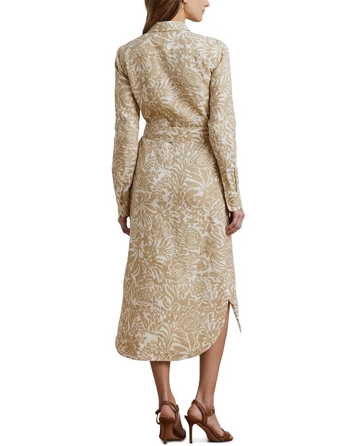 Petite Floral Checked Linen Shirtdress Product Image