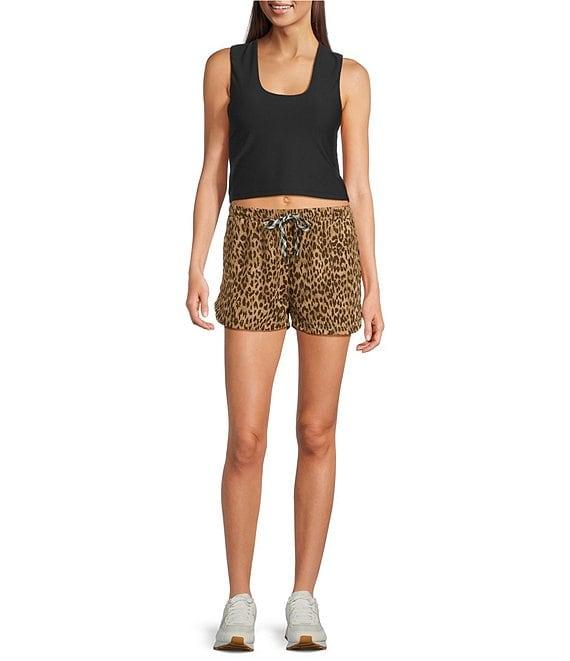 The Upside Onyx Kori Scoop Neck Sleeveless Crop Tank Product Image