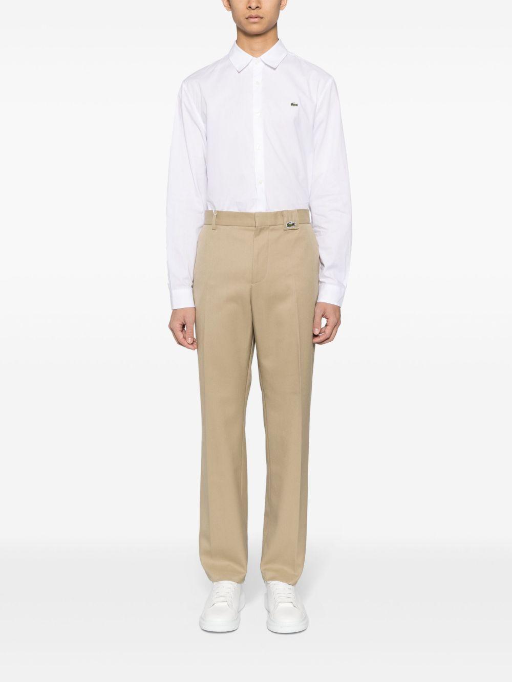 logo-embroidered poplin cotton shirt Product Image