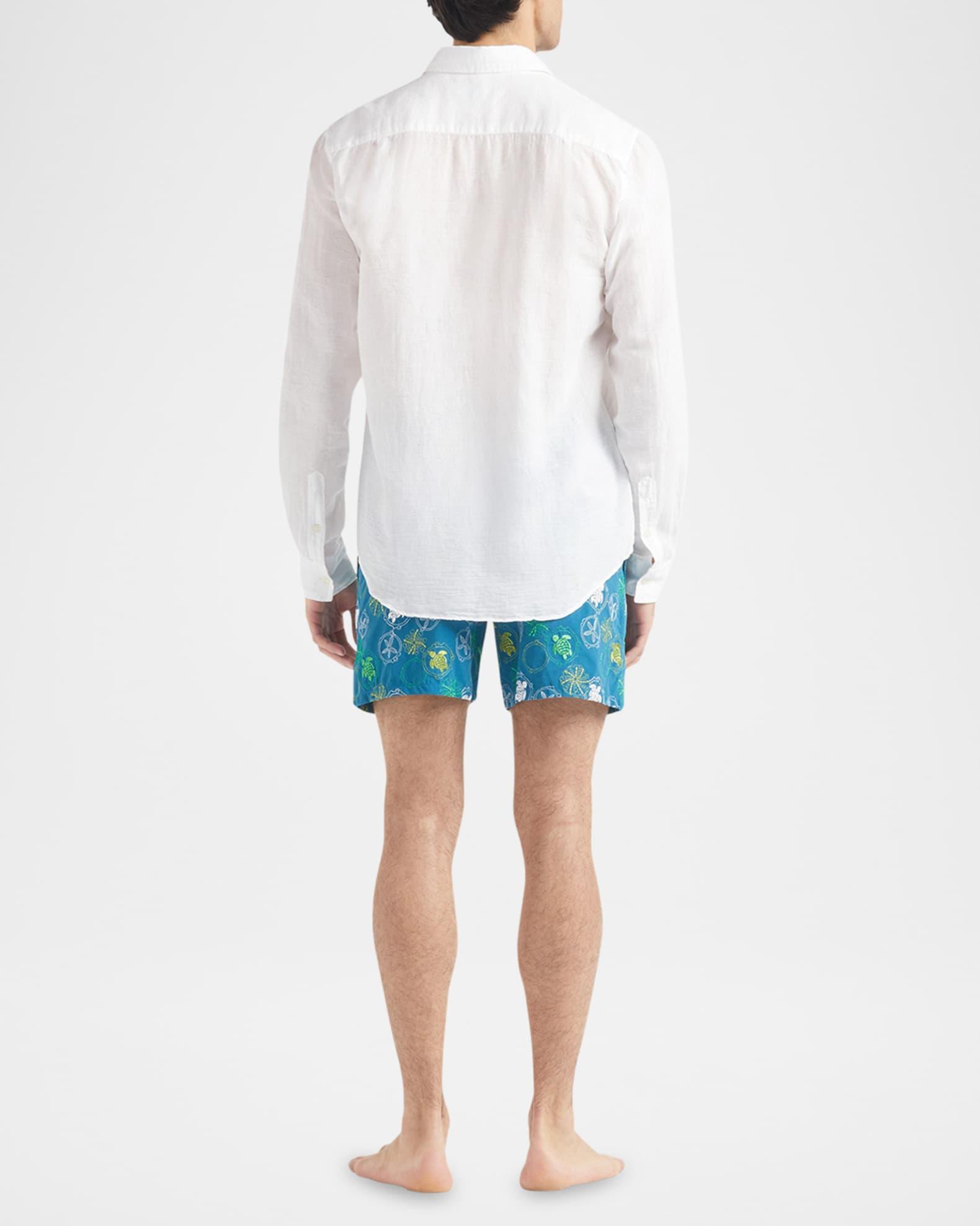 Vilebrequin Men's Solid Linen and Cotton Shirt Product Image