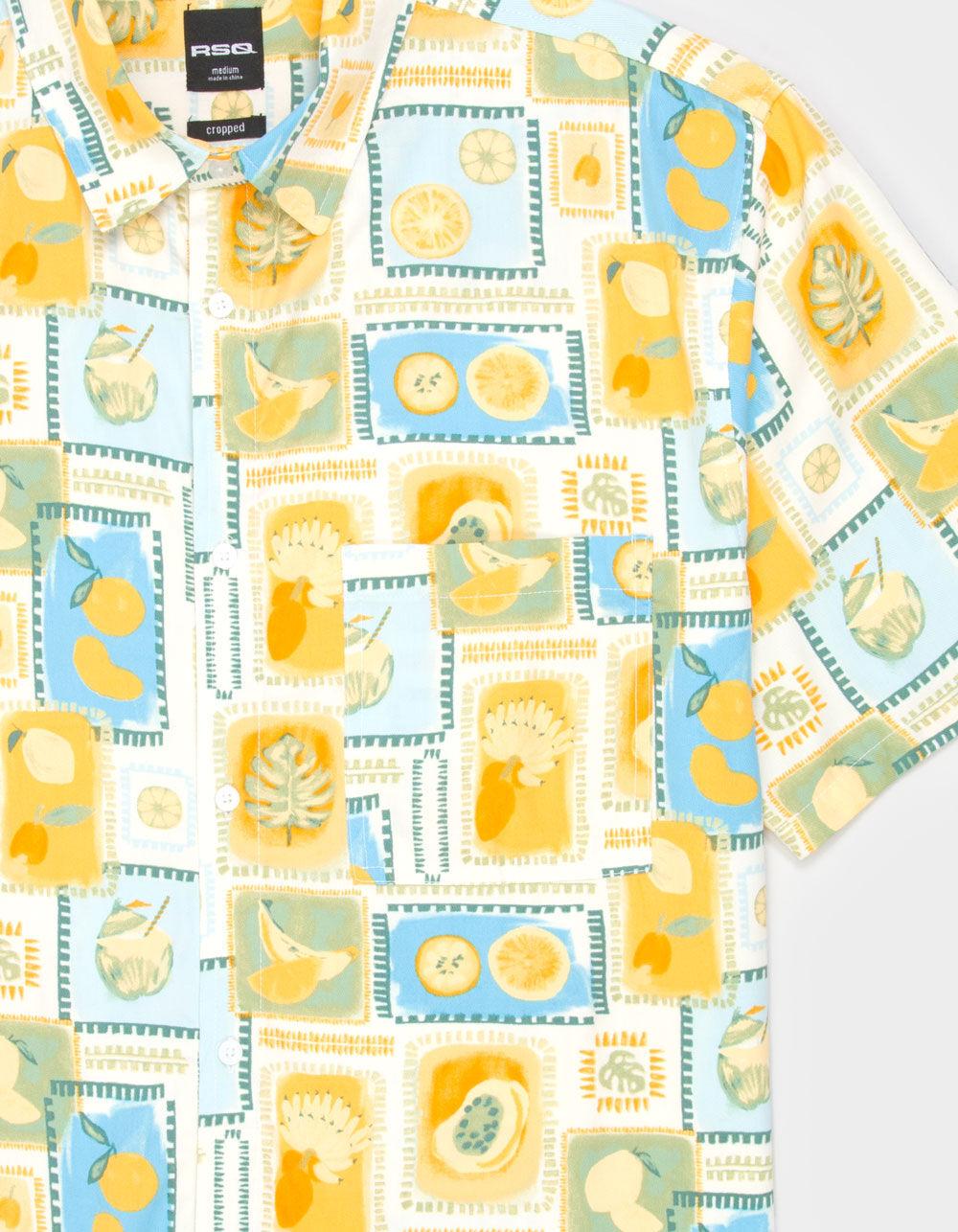 RSQ Mens Summer Print Button Up Shirt - MULTI Product Image