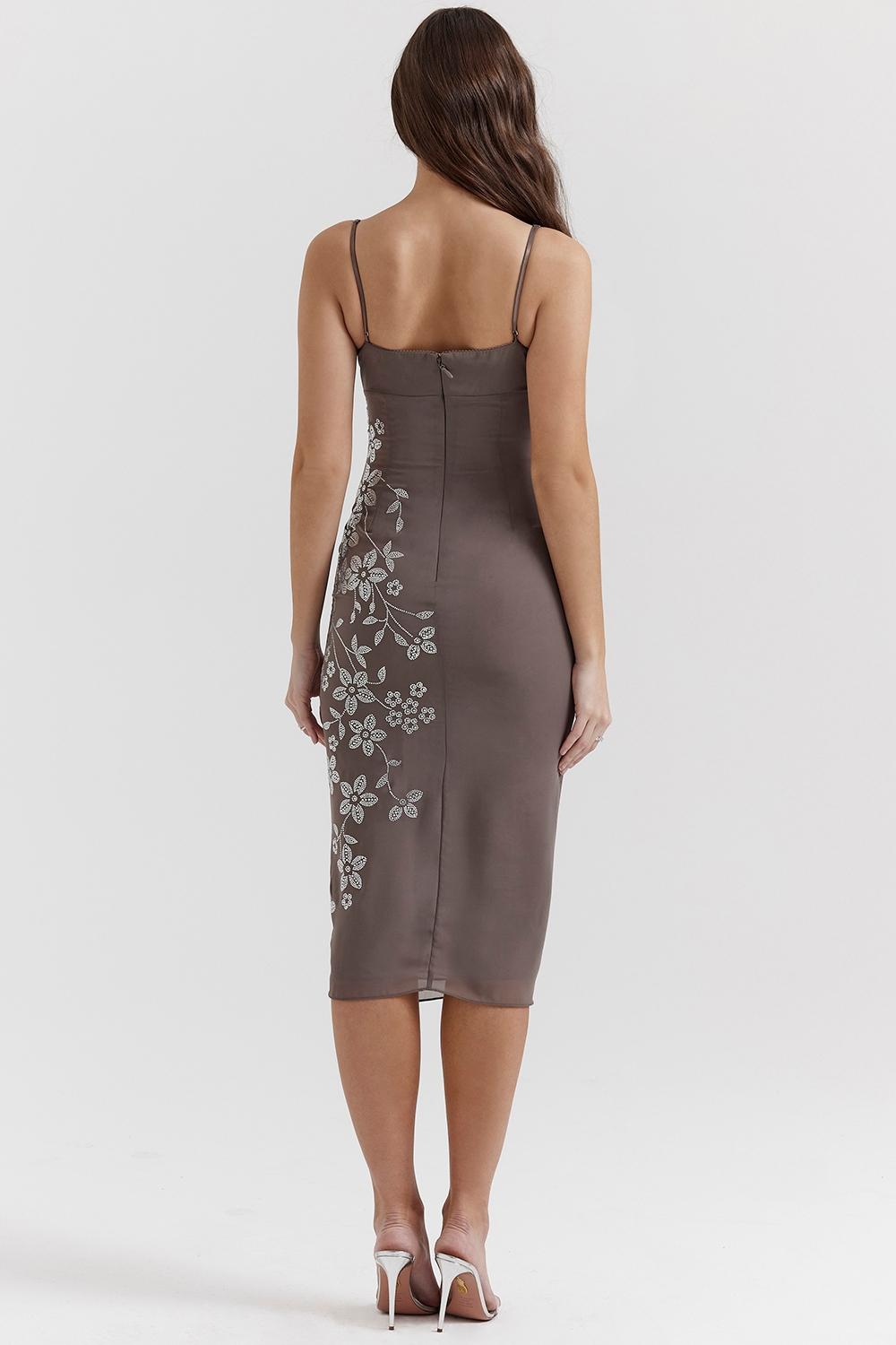 Blanca  smoke crystal embellished midi dress - sale Product Image
