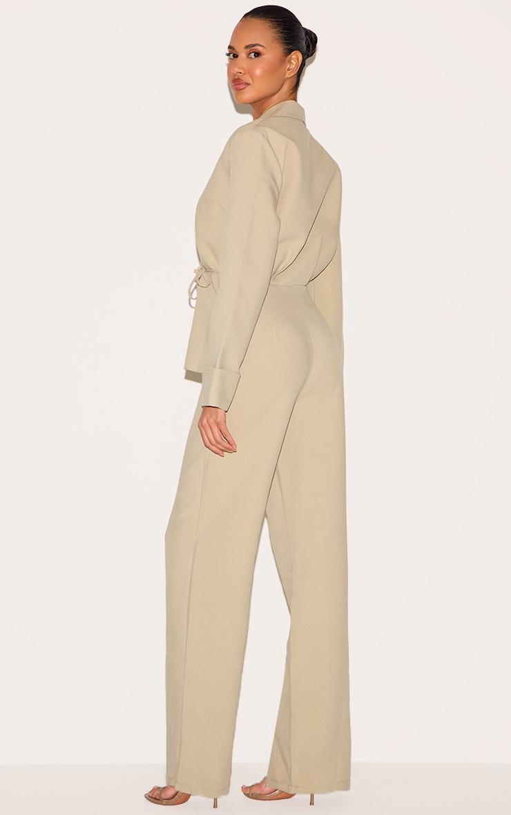  Clay Premium Woven Tie Side Blazer Jumpsuit Product Image