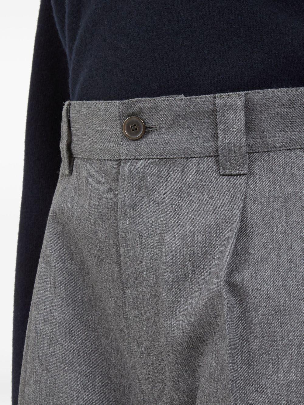 pleat-detailed twill trousers Product Image