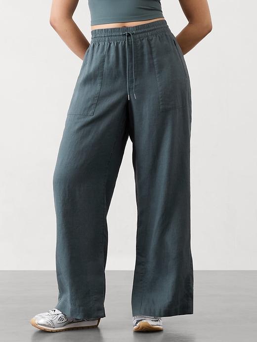 Retreat Linen High Rise Wide Leg Pant Product Image