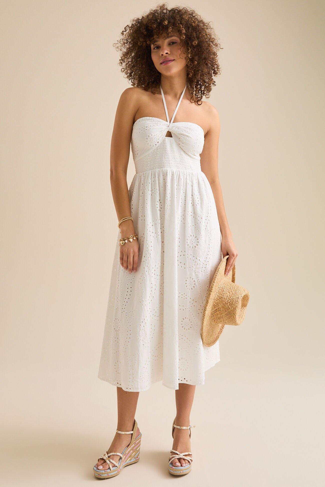 Madeline Eyelet Midi Dress Product Image