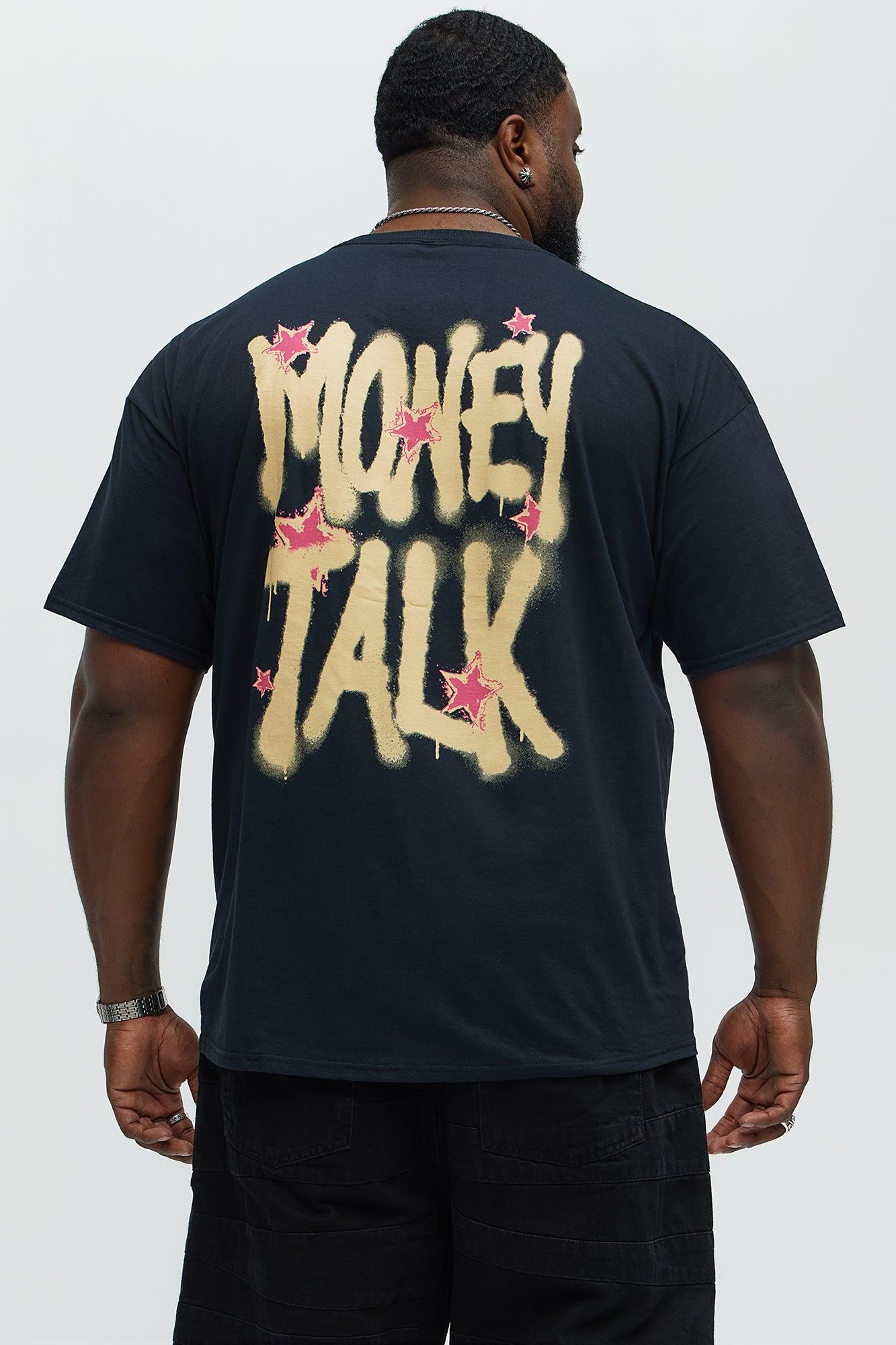 Money Talks A Big Game Short Sleeve Tee - Black Product Image