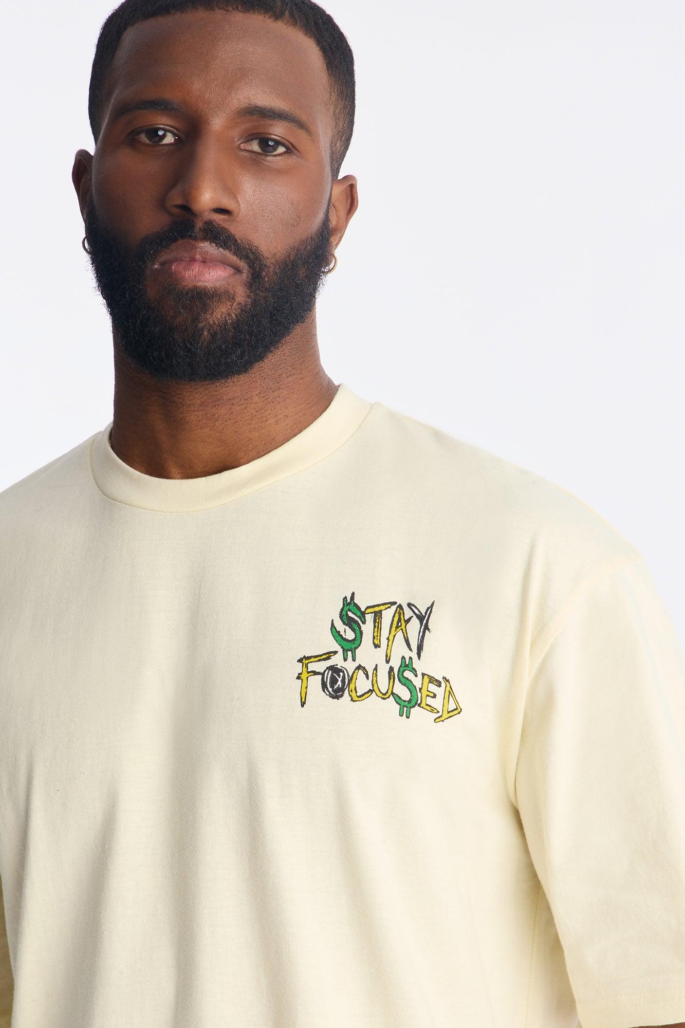 Money On My Mind Short Sleeve Tee - Cream Male Product Image