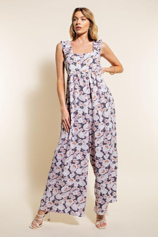 Aware Of This Floral Jumpsuit *FS Product Image