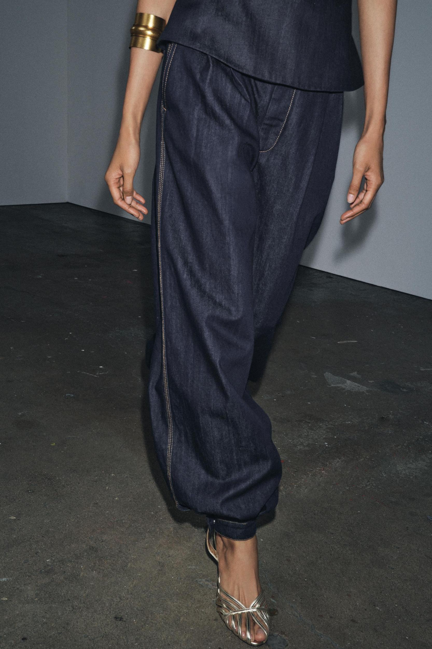 ZW COLLECTION DENIM BALLOON PANTS Product Image