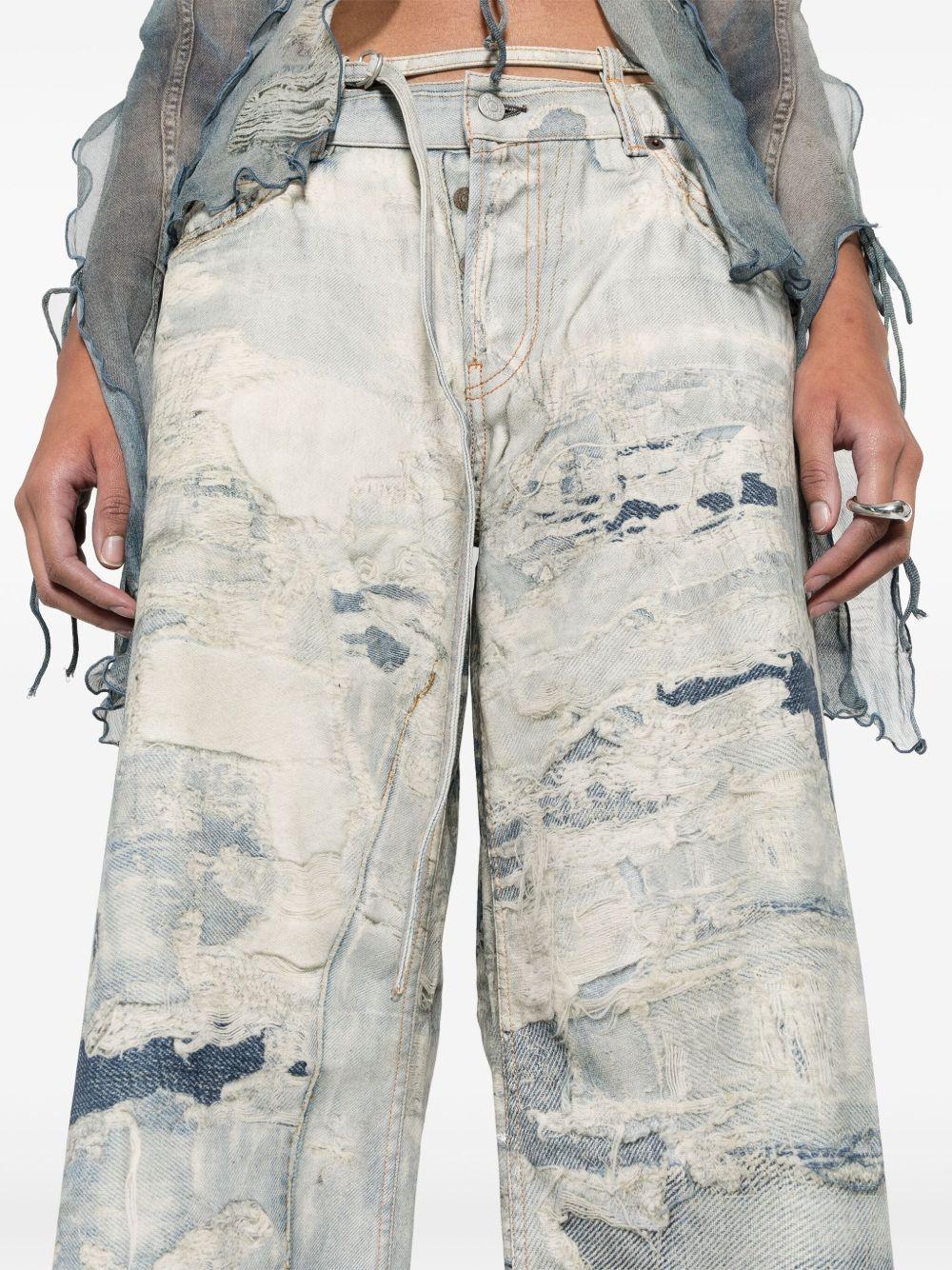 low-waist flared trousers Product Image