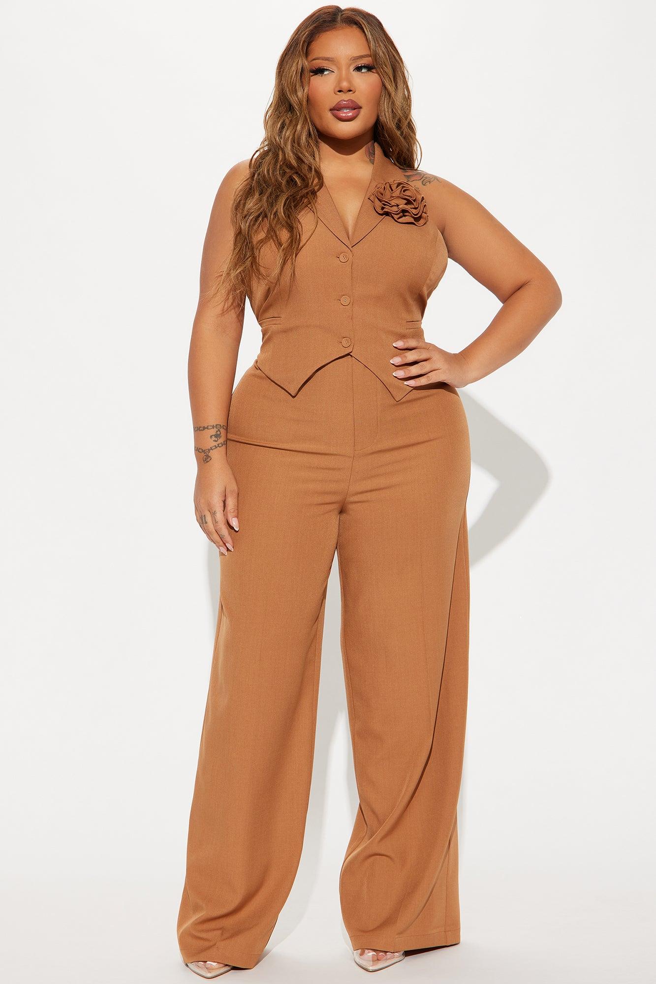 Elle Pant Set - Taupe Product Image