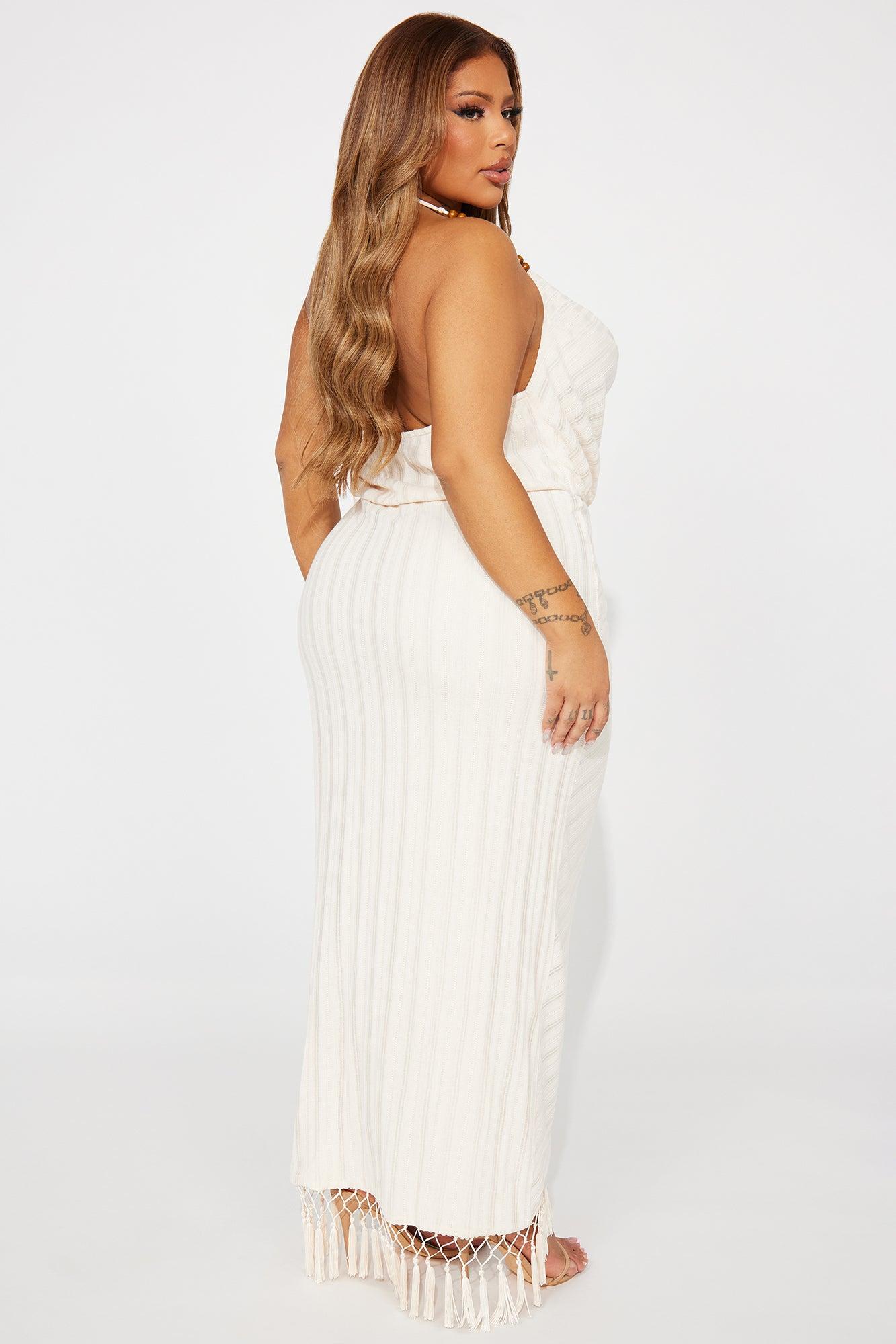 Harley Textured Maxi Dress - Cream Product Image