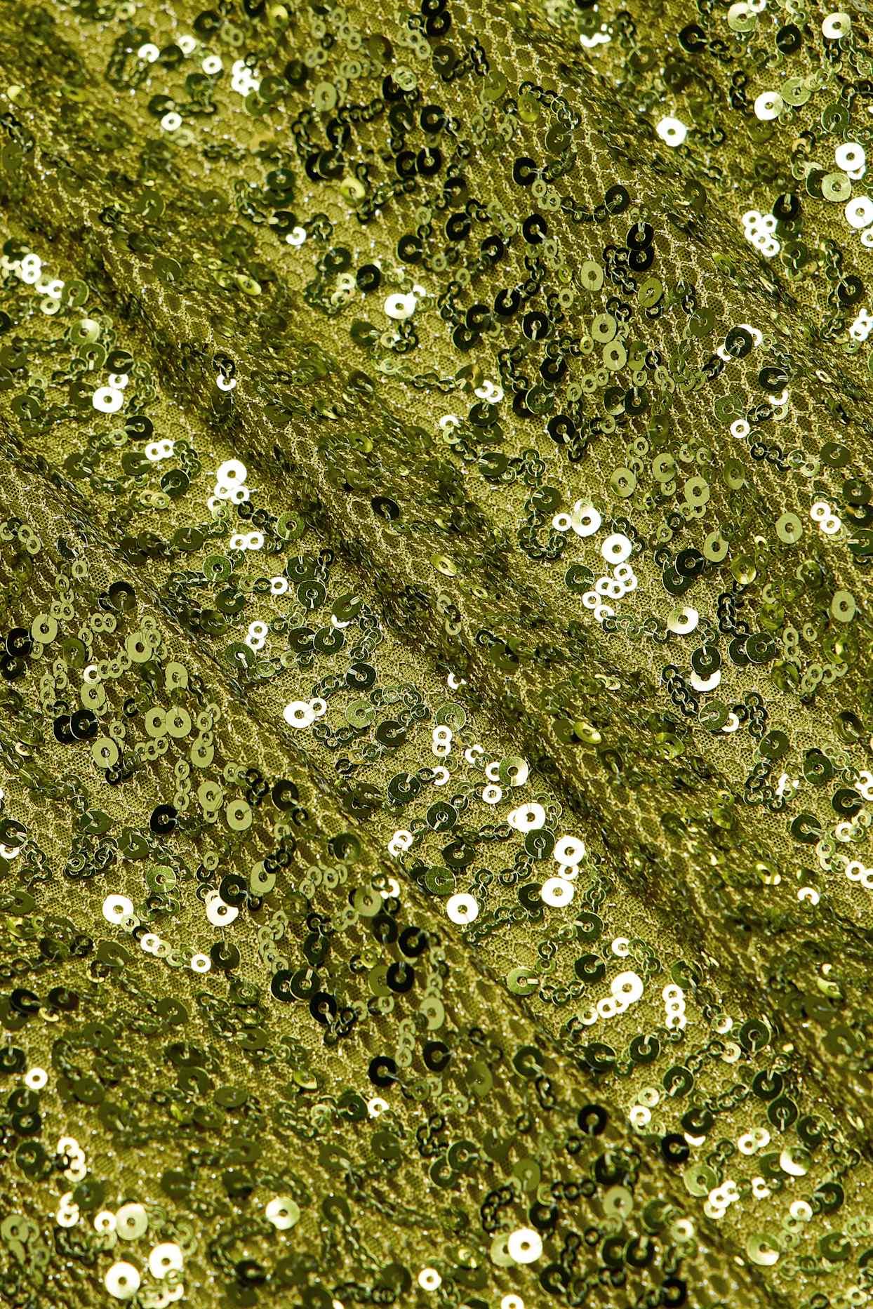 Embellished Hardware-Detail Strappy Maxi Skirt in Olive Green Product Image