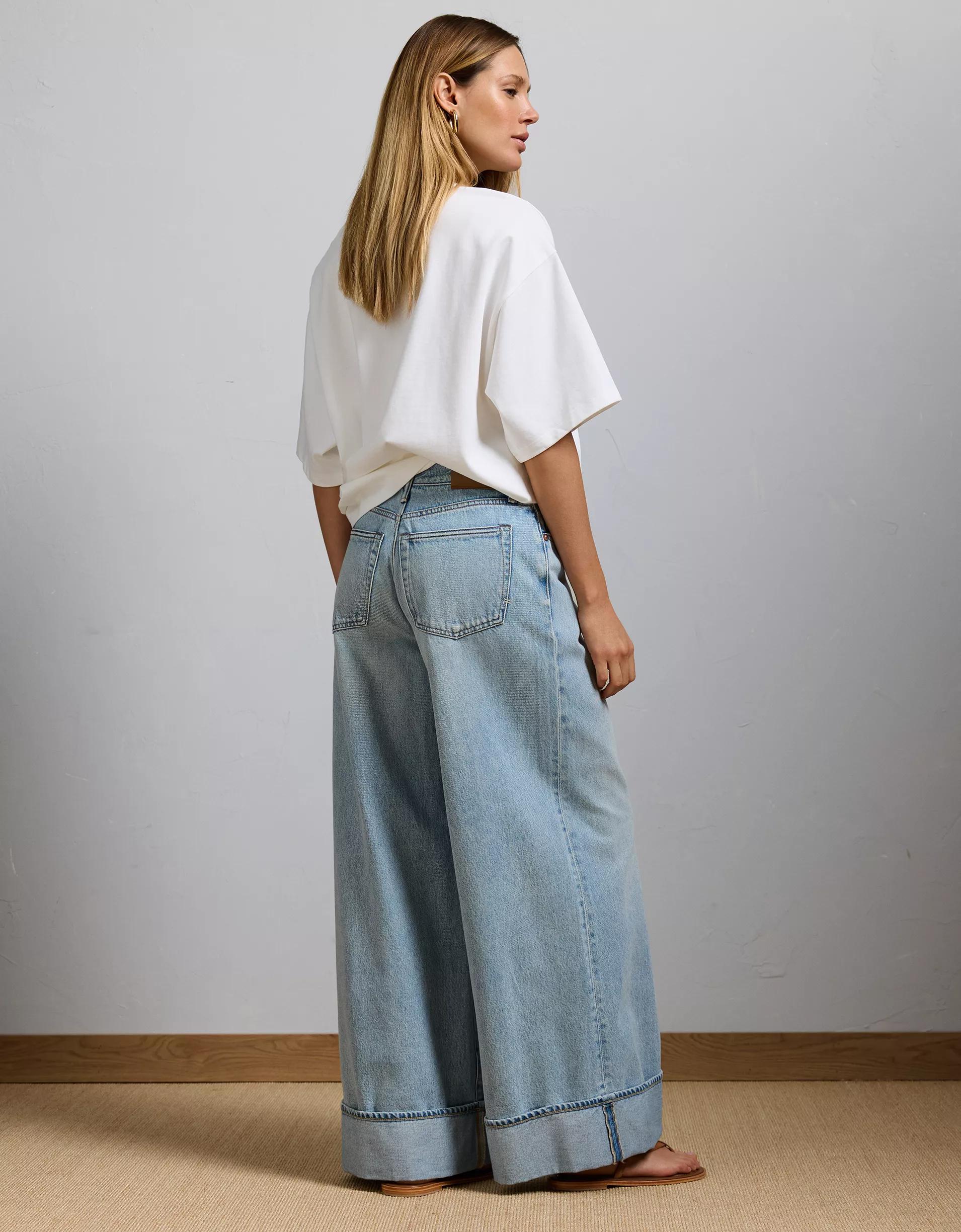 AE77 Premium Super Wide Cuffed Jean Product Image