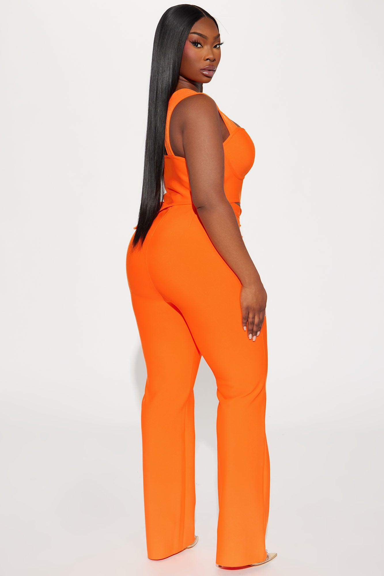 Vibing Out Bandage Pant Set - Orange Product Image