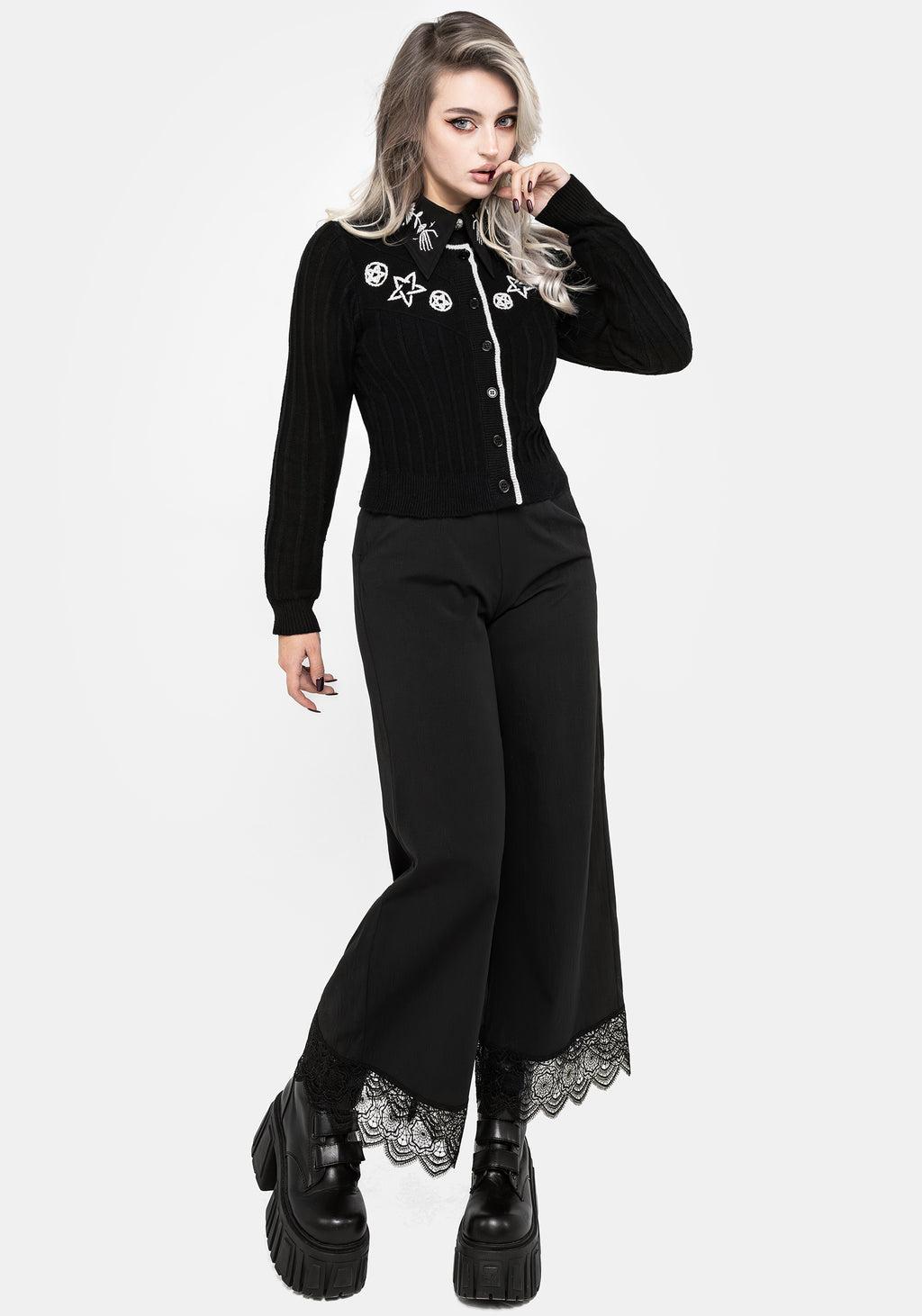 Pentagram Embroidered Cardigan Product Image