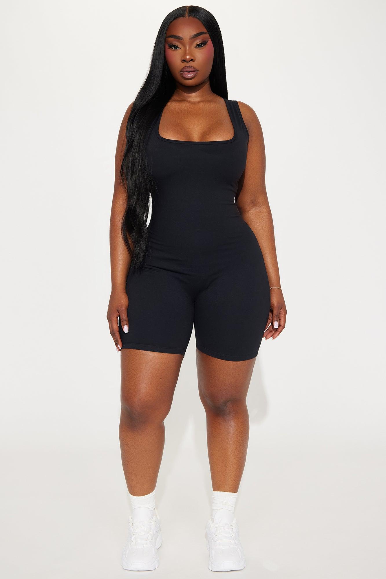 Body Burn Super Soft Active Romper - Black Product Image