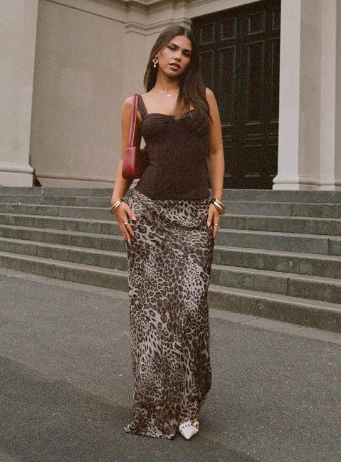 Manda Maxi Skirt Leopard Product Image