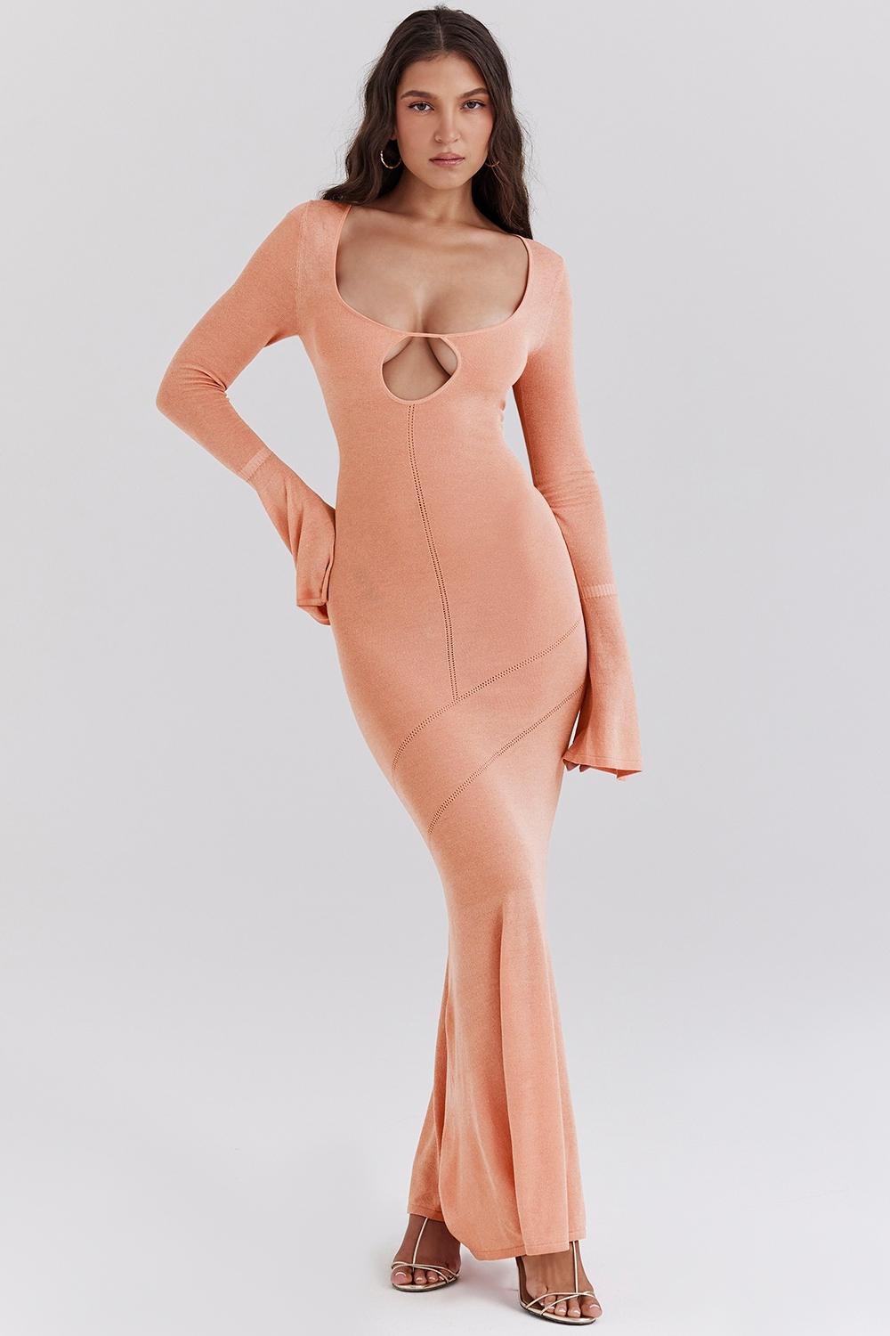 Sereia  sorbet metallic knit maxi dress Product Image