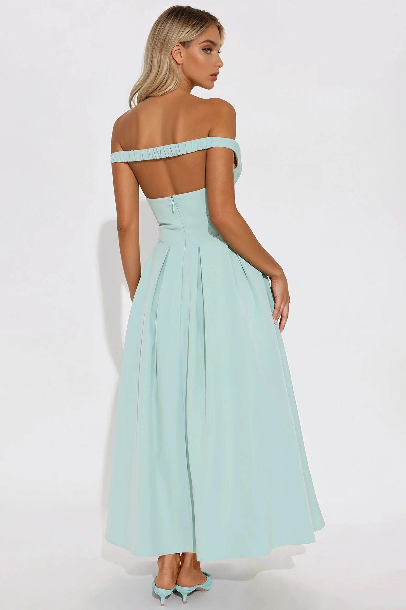 Nelly Off Shoulder Maxi Dress - Sage Product Image