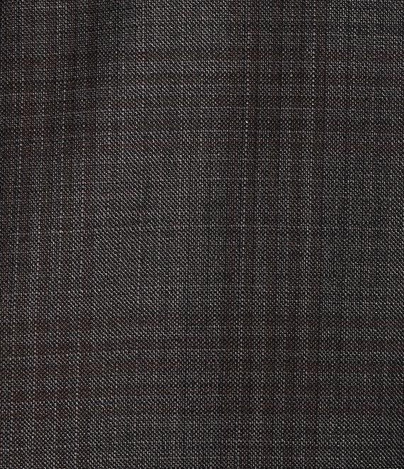 Hickey Freeman Modern Fit Flat Front Solid Flannel 2-Piece Suit Product Image