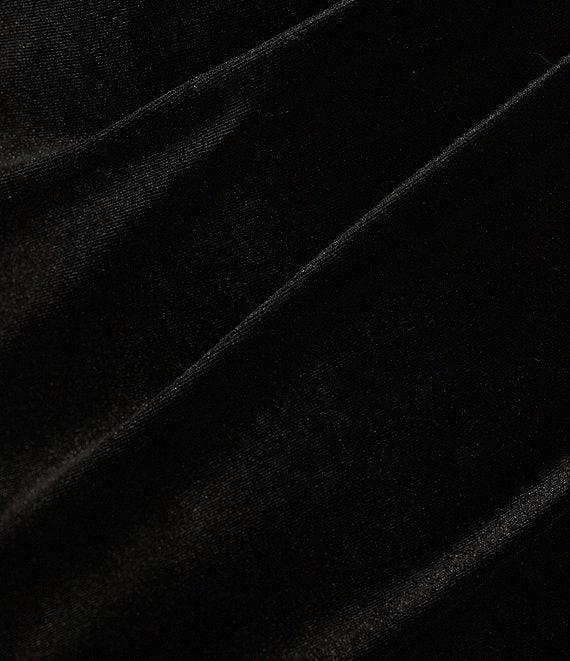 Midnight Doll Square Neck Rhinestone Straps Velvet Bodycon Dress Product Image