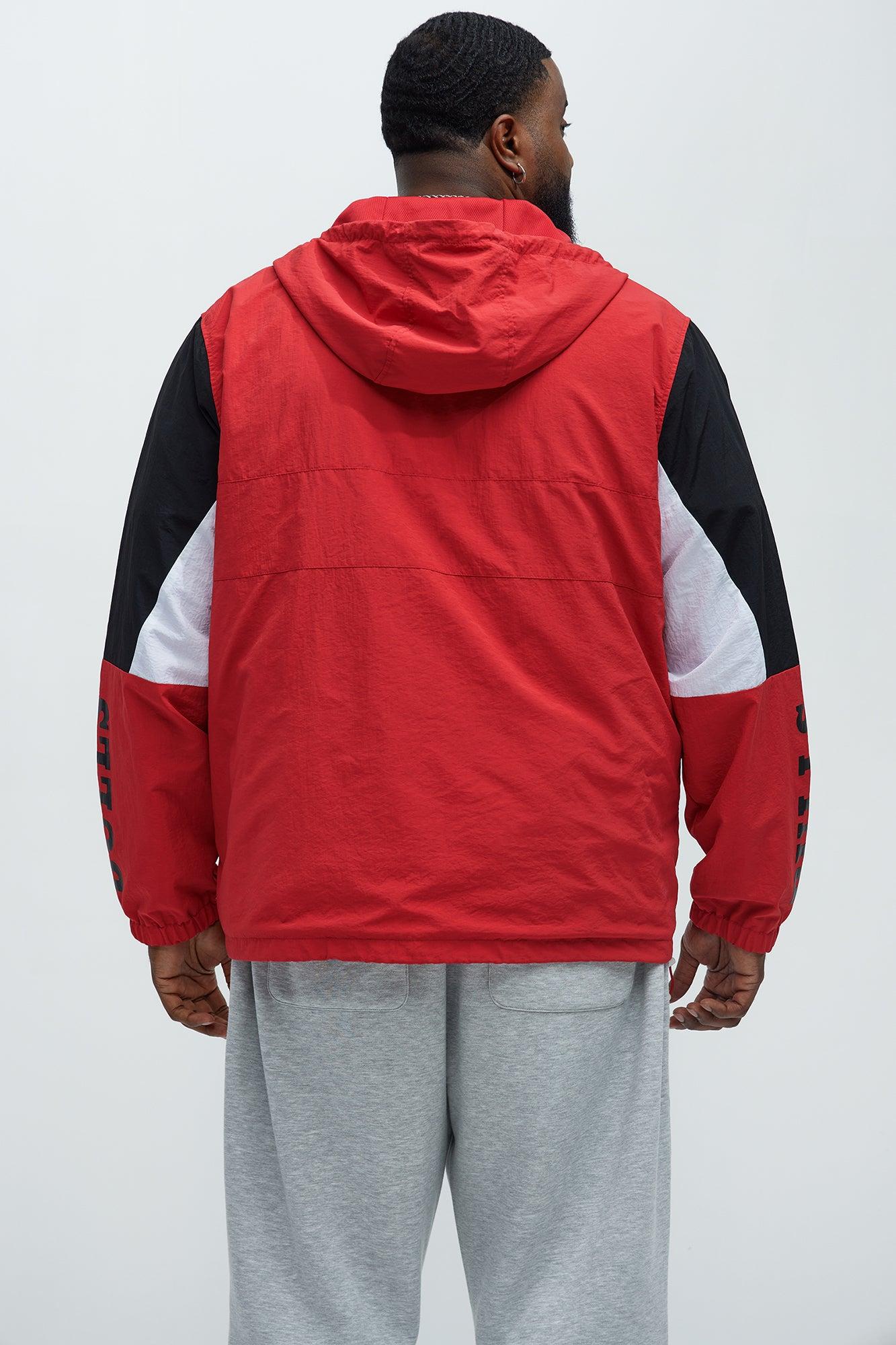 Bulls Ranger Quarter Zip Hoodie Jacket - Red Male Product Image