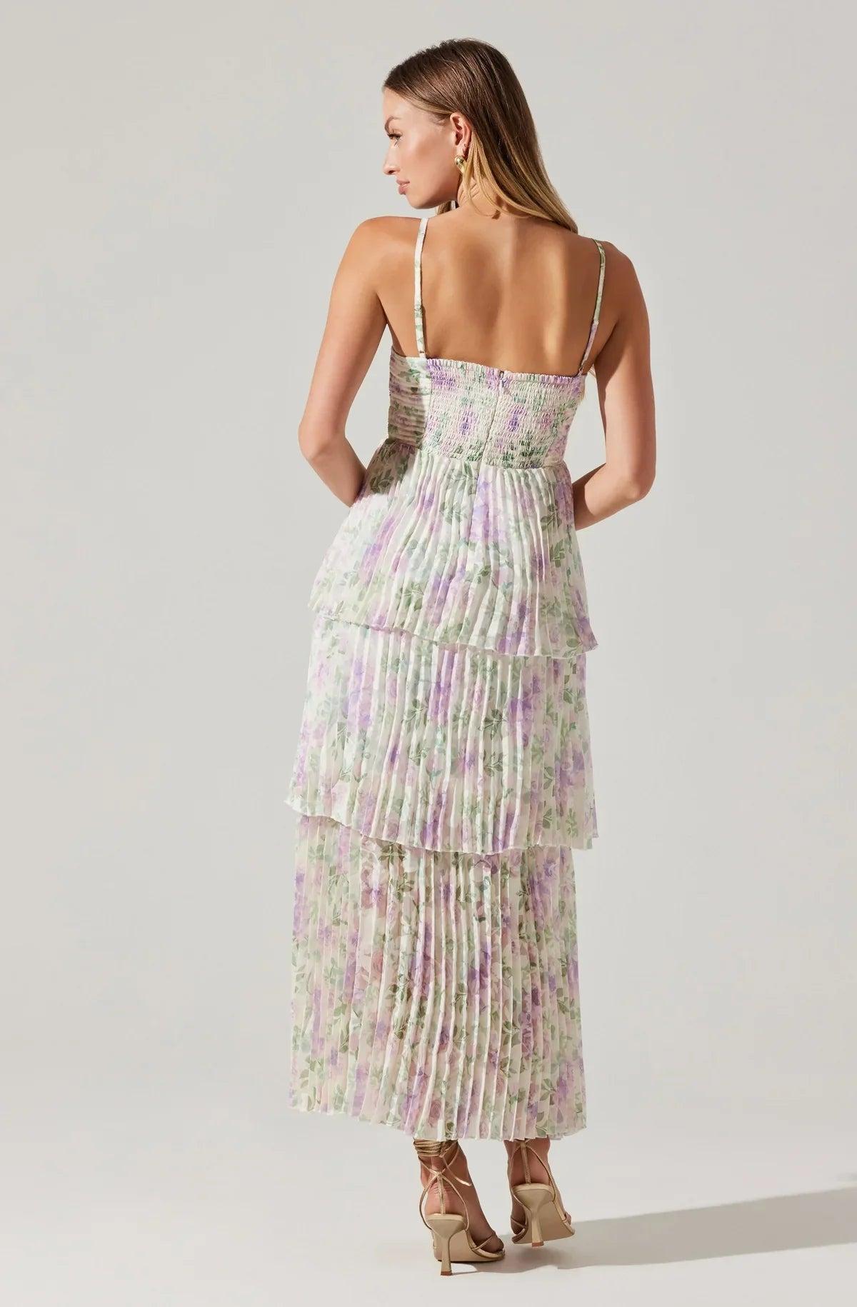 FINAL SALE ASTR the Label | Emmi Maxi Dress Purple Floral Product Image