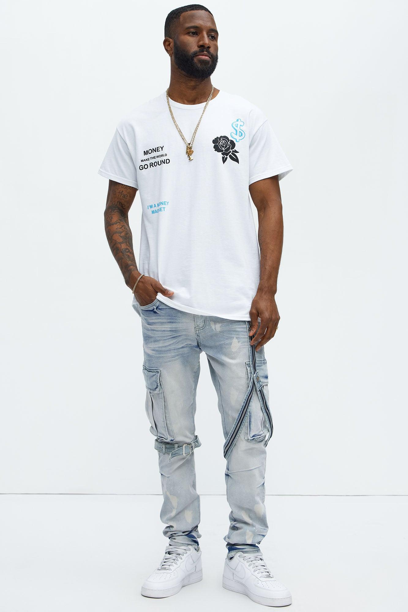 Money Runs The World Short Sleeve Tee - White Product Image