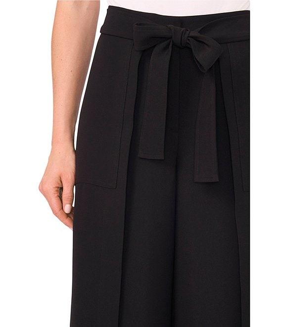 CeCe Woven Cropped Wide Leg Pants Product Image