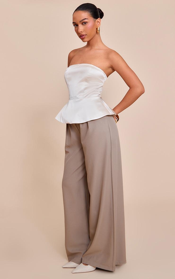 Pearl Satin Peplum Corset Product Image