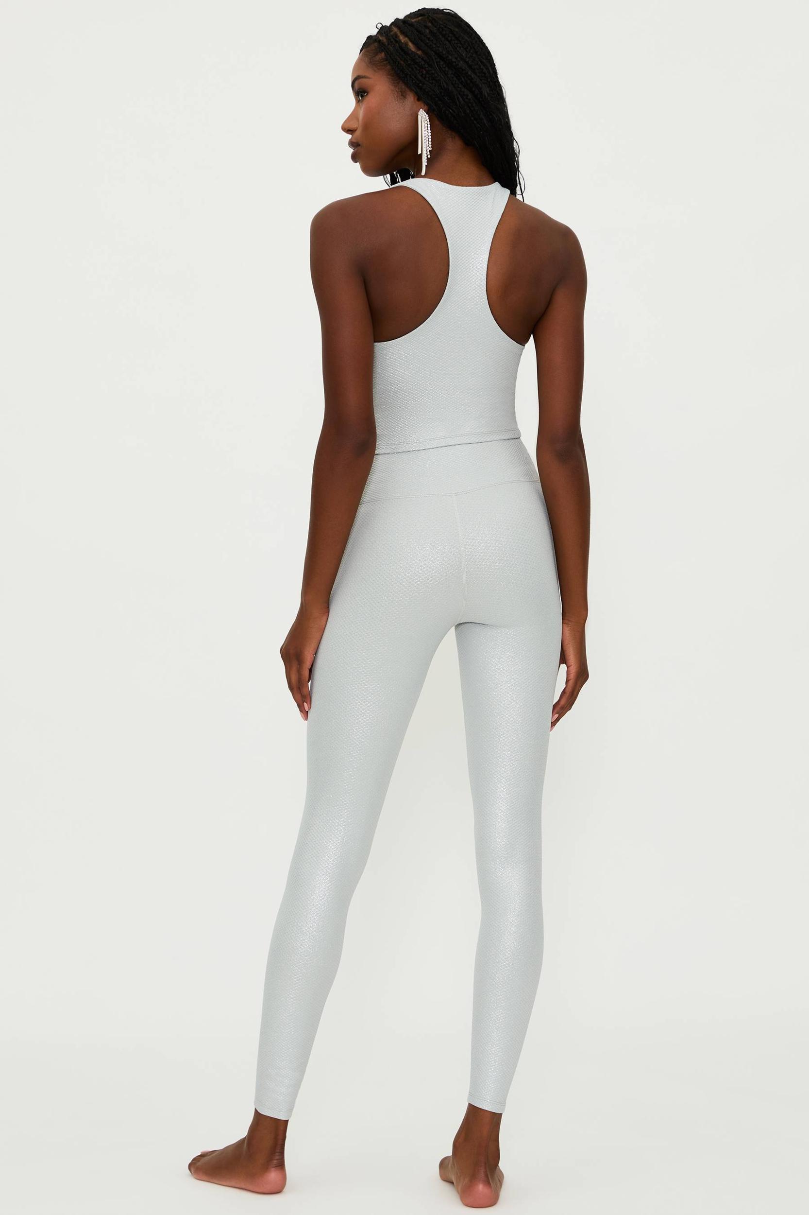 Piper Legging Silver Shine Waffle Product Image