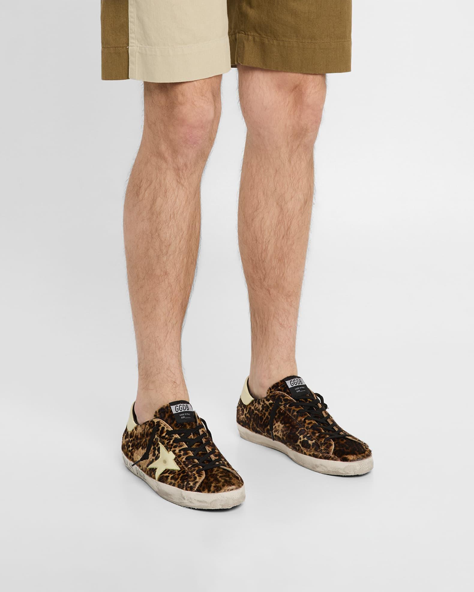 Men's Super-Star Leopard-Print Low-Top Sneakers Product Image