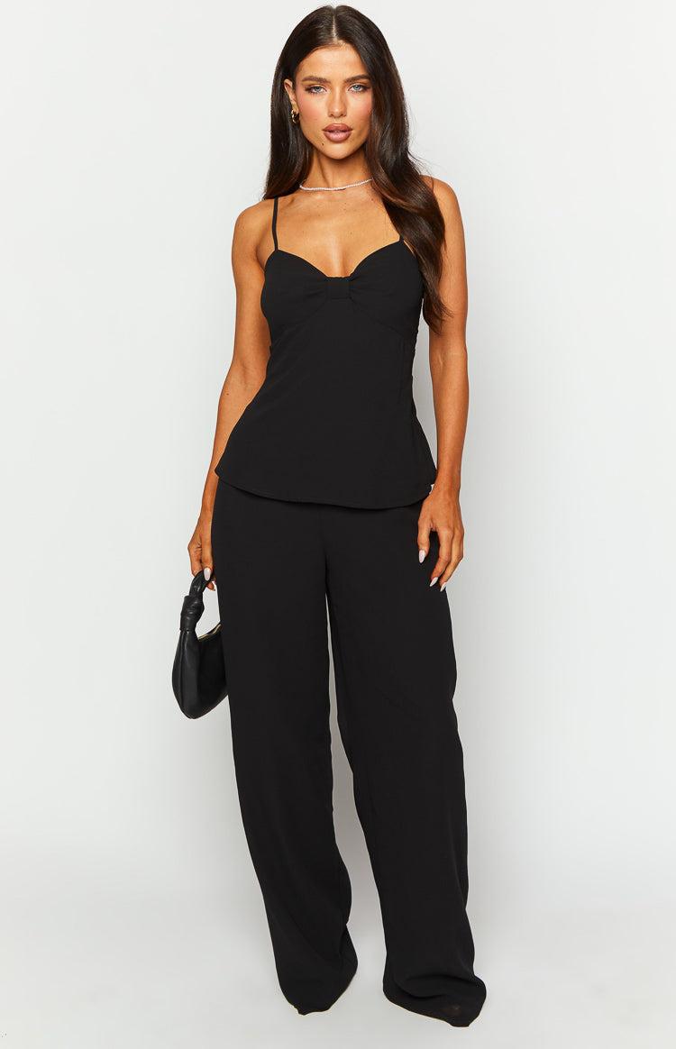 Rune Black Chiffon Jumpsuit Product Image