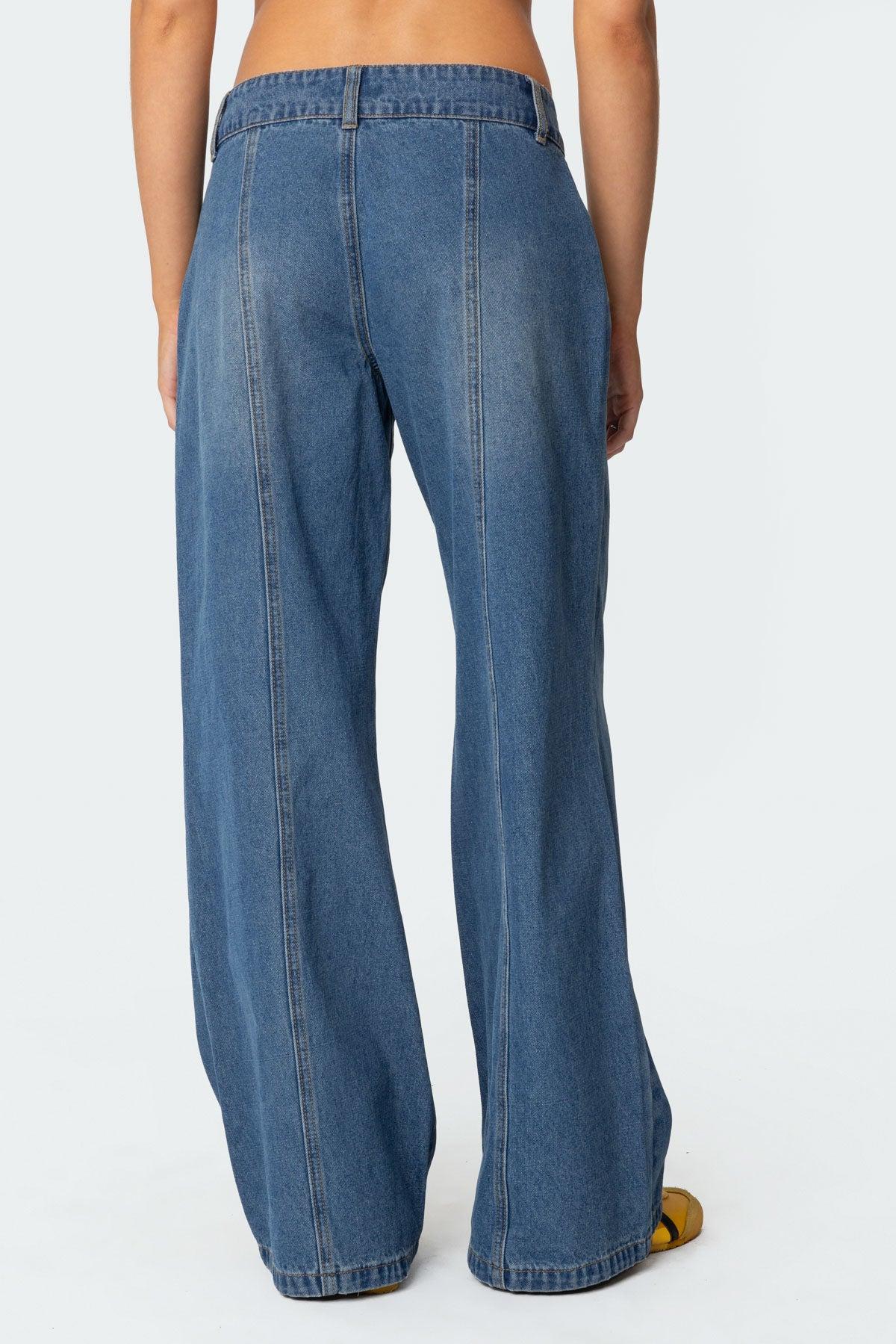 Charlie Panel Stitch Low Rise Jeans Product Image