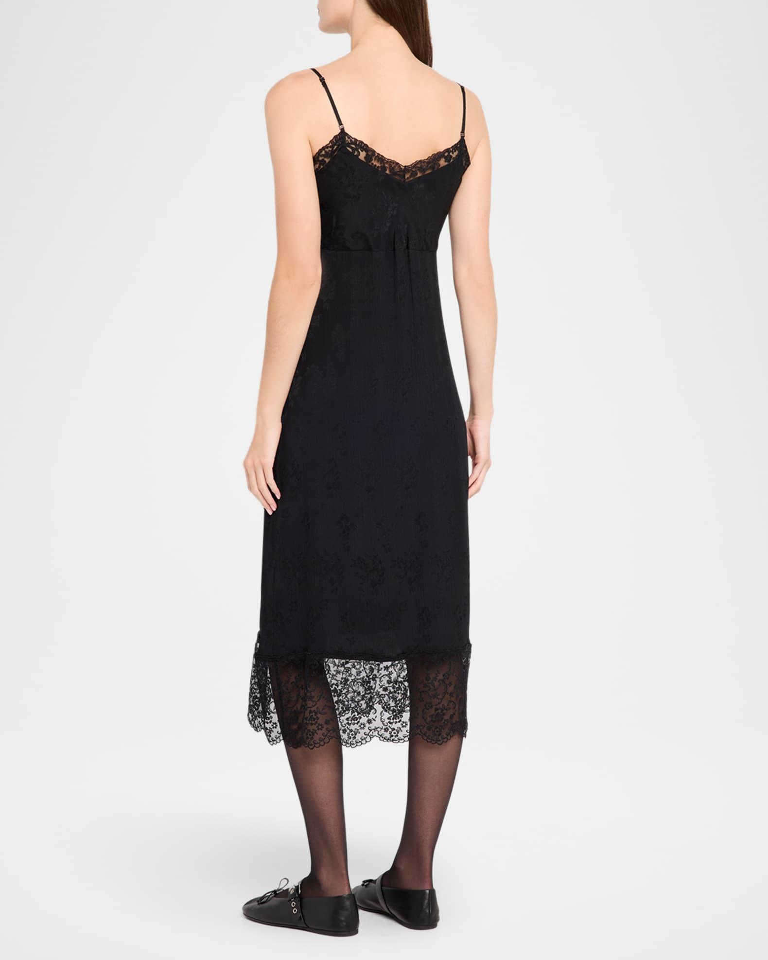 Floral Lace-Trim Slip Dress  Product Image