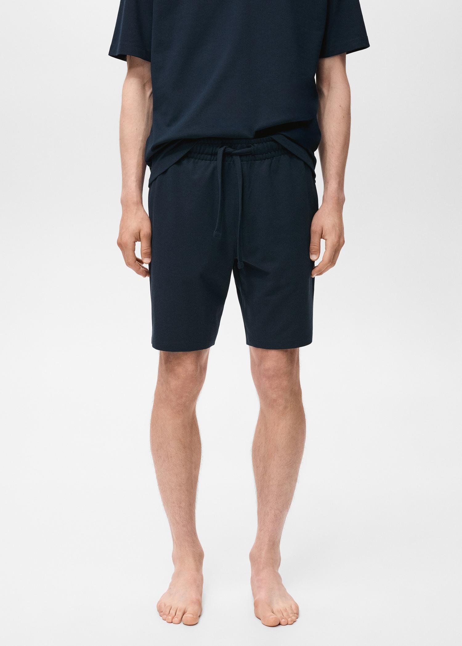Cotton pyjama shorts pack - Men | MANGO USA Product Image