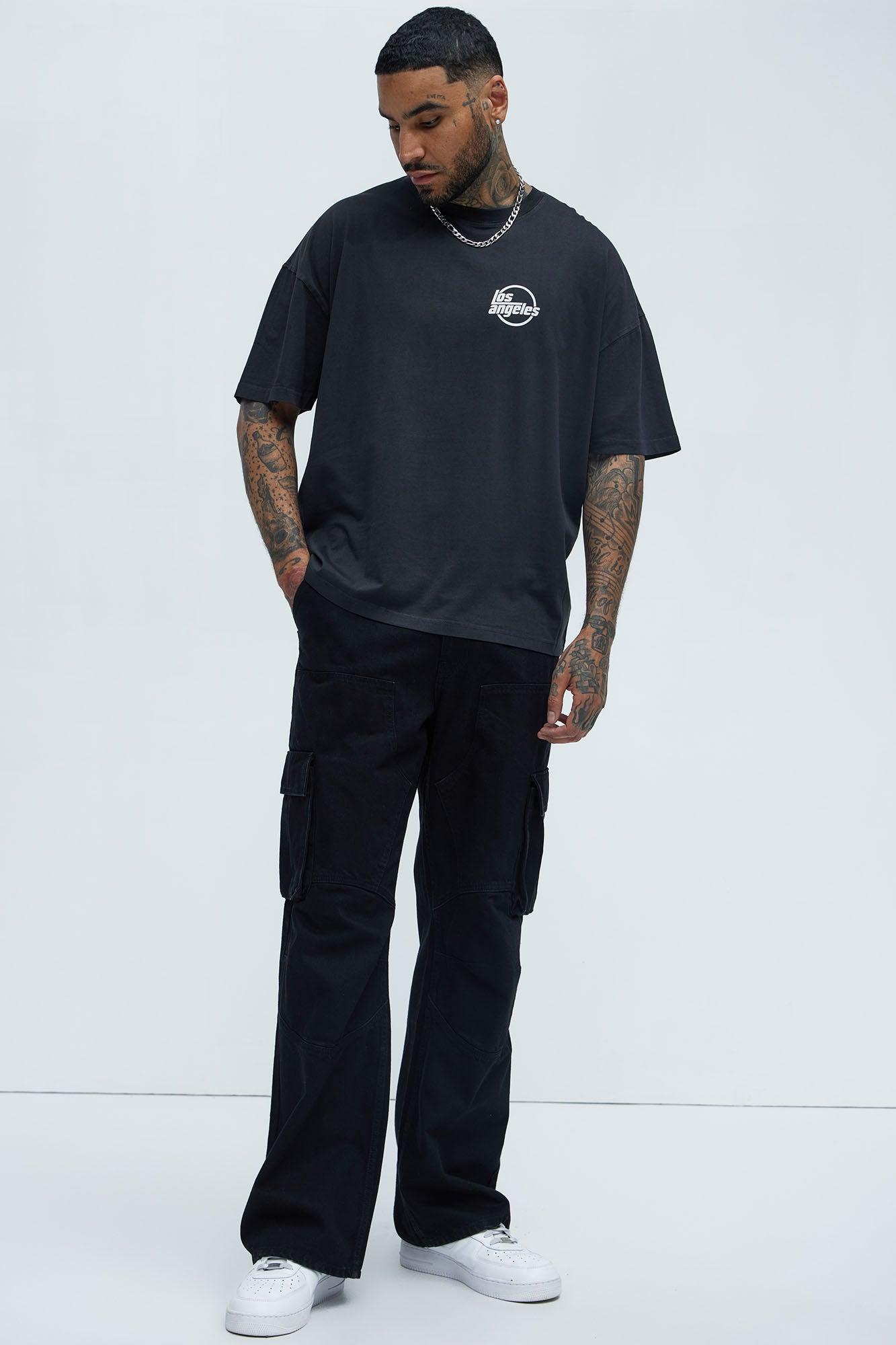 Los Angeles Last Nite Oversized Short Sleeve Tee - Black Product Image