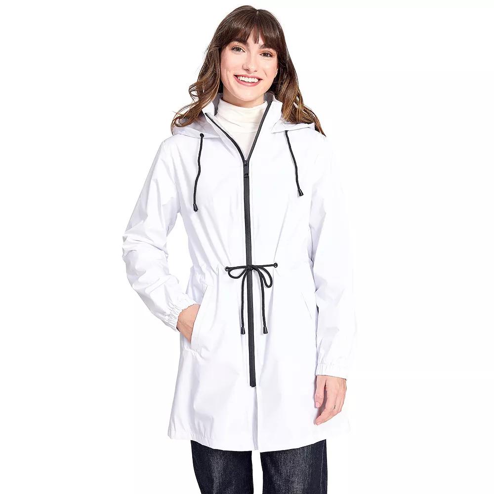 Women's Nine West Hooded Lightweight Anorak Rain Jacket,  Product Image