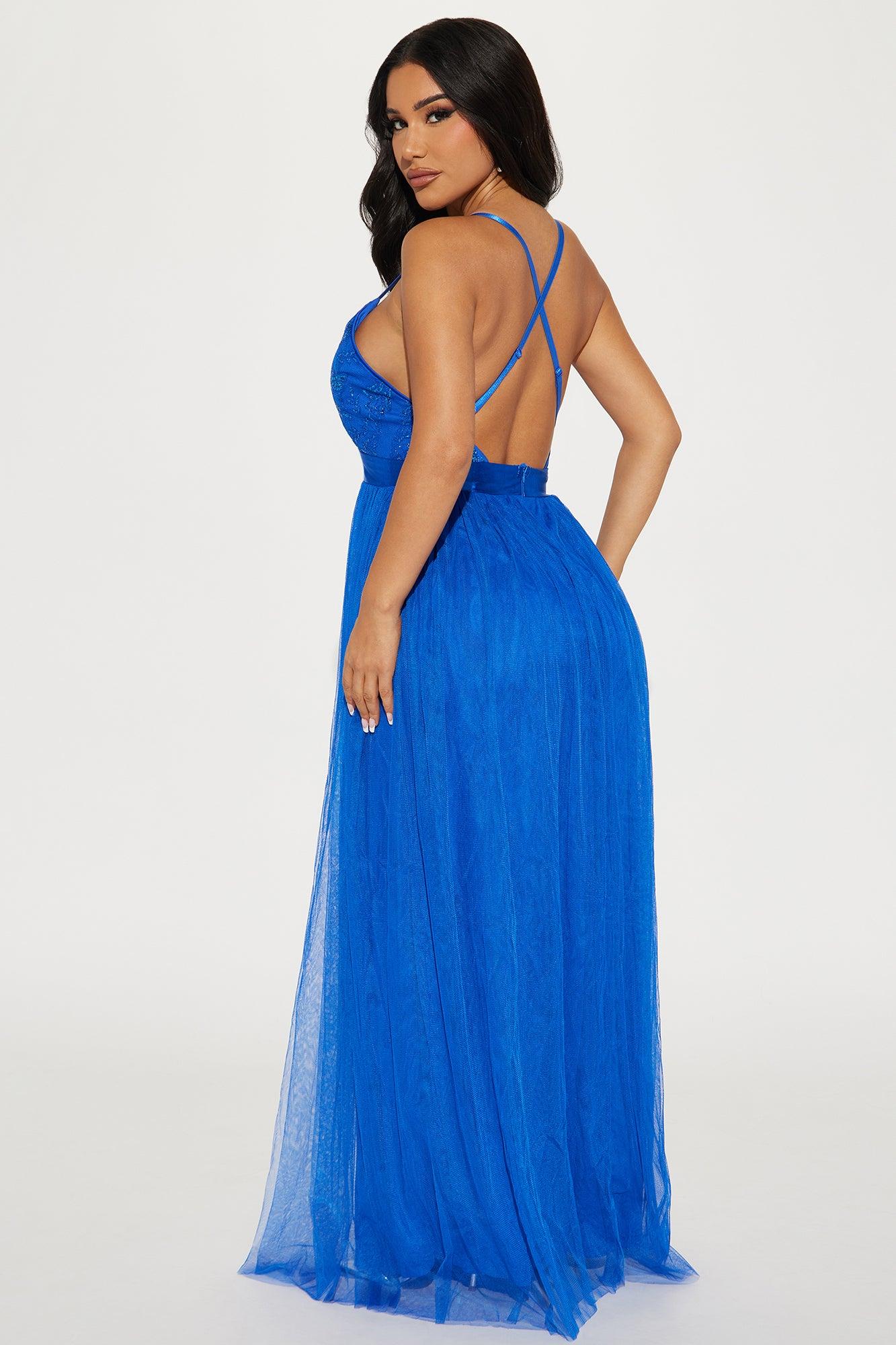 Let's Dance Tulle Maxi Dress - Royal Product Image