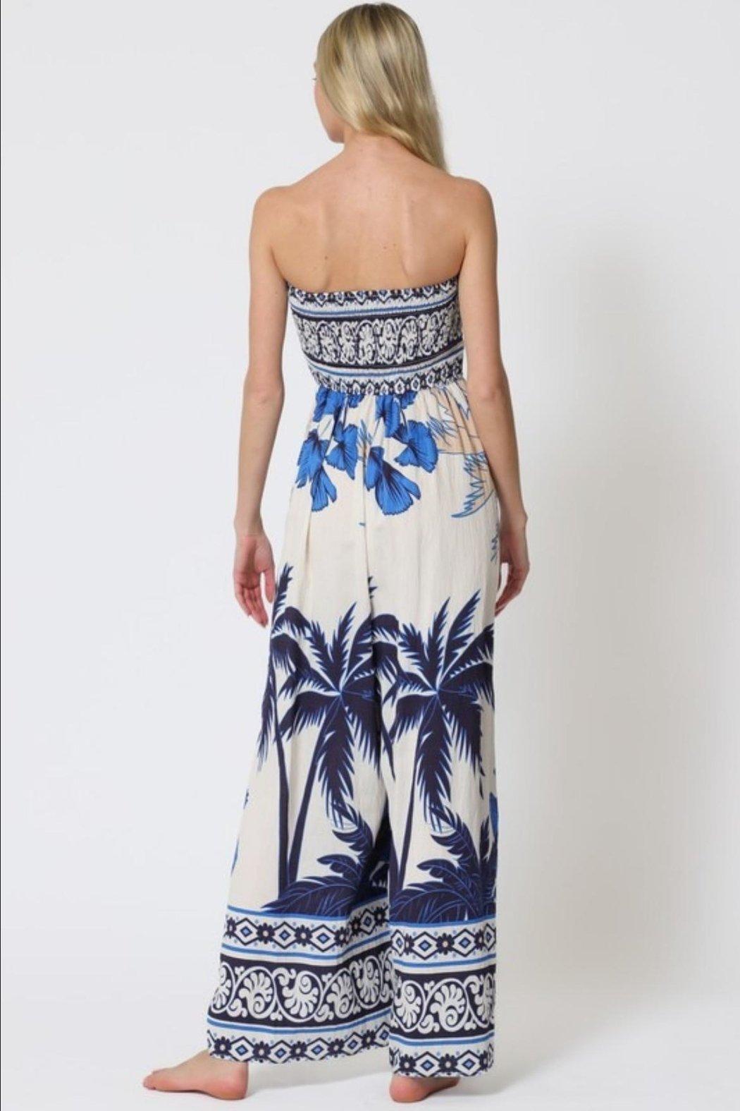 Printed Tube Jumpsuit Product Image