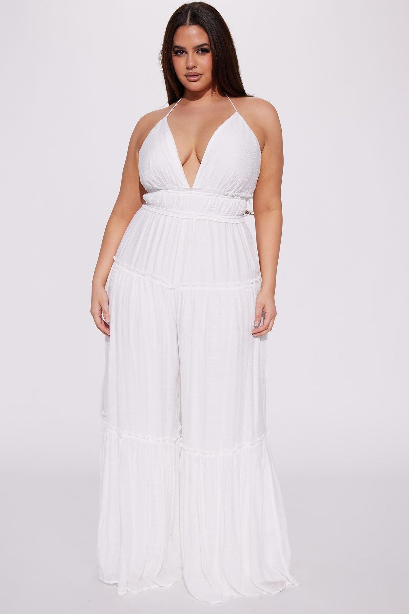 Gianna Gauze Jumpsuit - White Product Image