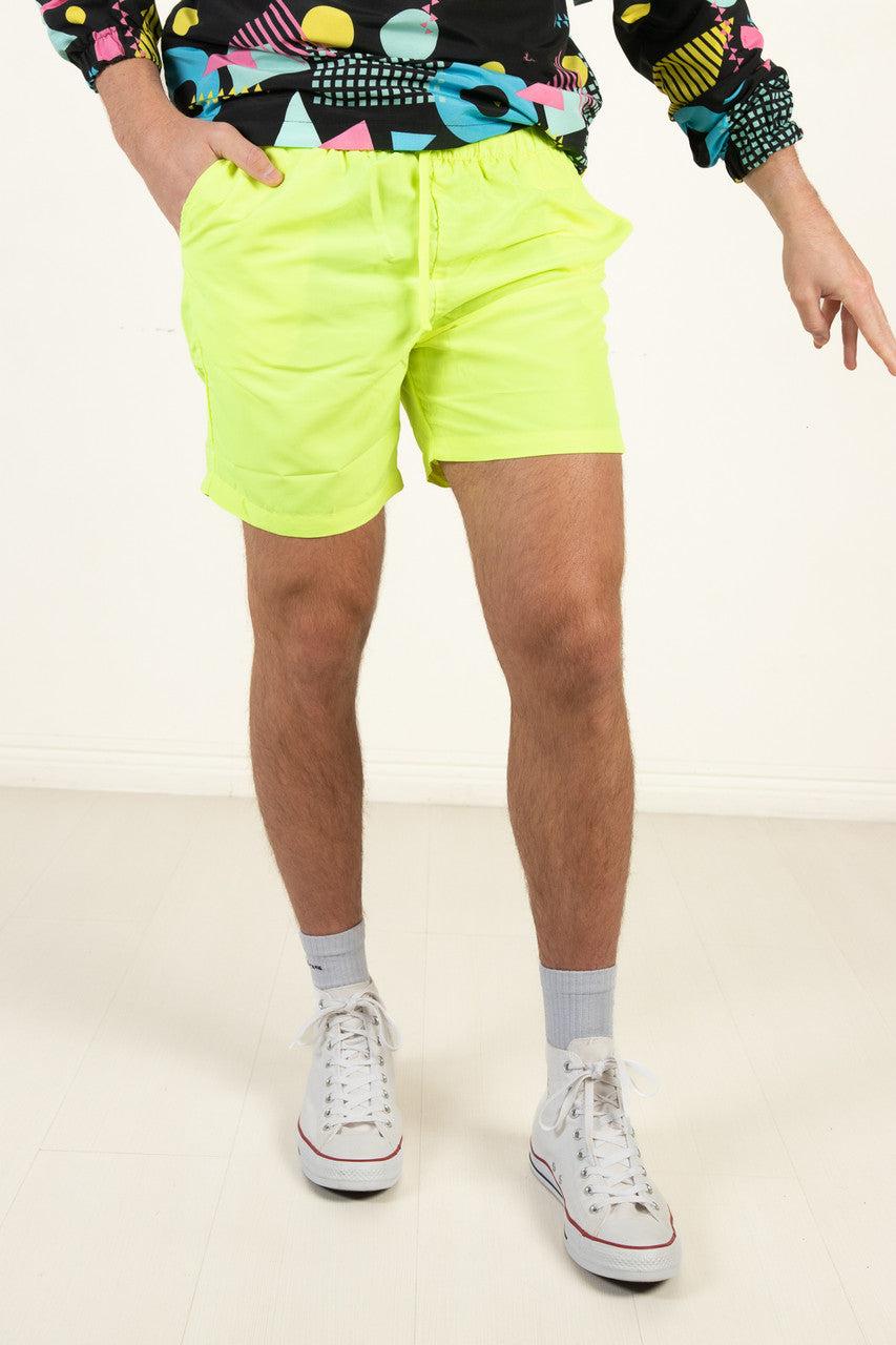 Neon Yellow Nylon Short Product Image