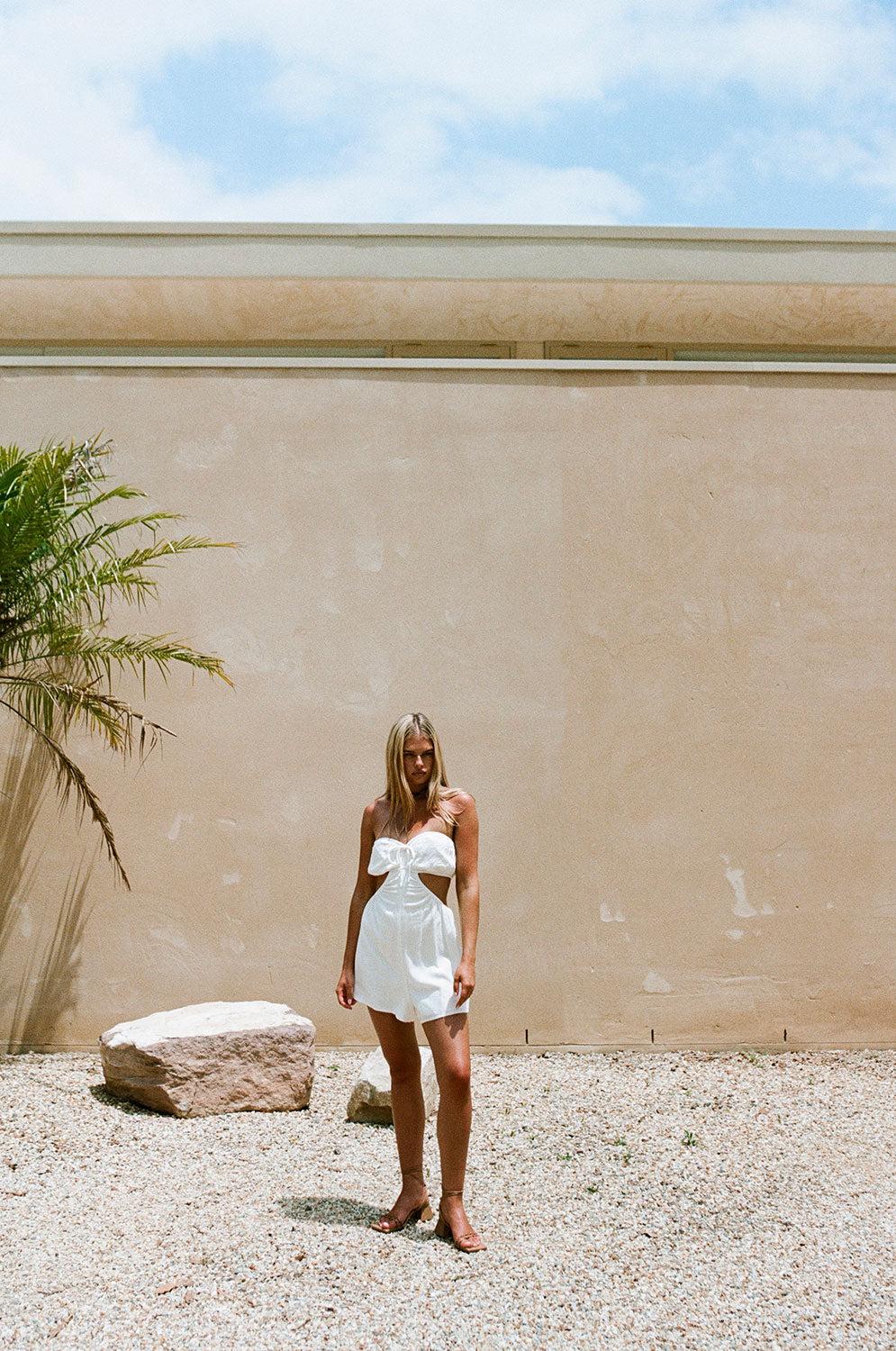 Ardelle Cutout Playsuit - White Product Image