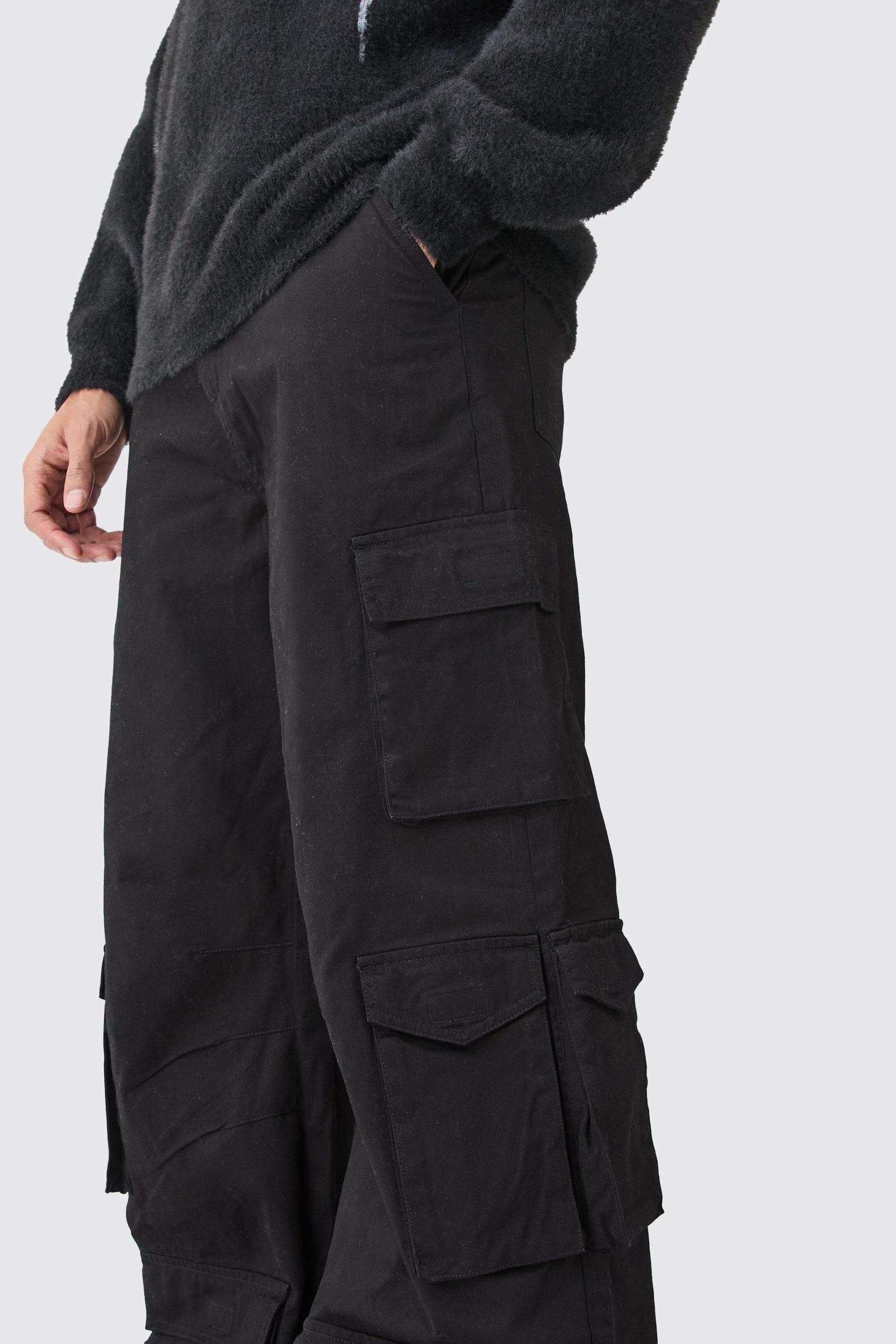 Extreme Baggy Rigid Multi Cargo Pocket Pants | boohooMAN USA Product Image